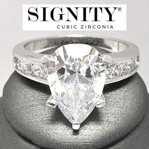 925 Sterling Silver, Signity Diamond CZ Ring